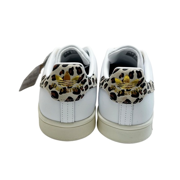 NIB Adidas Stan Smith Original White/Leopard Leather Sneakers - Picture 4 of 10